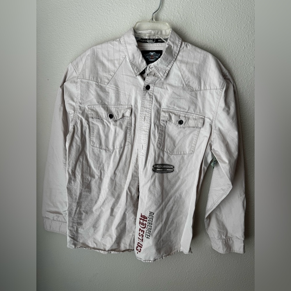 VINTAGE Harley-Davidson Beige Jacket XL